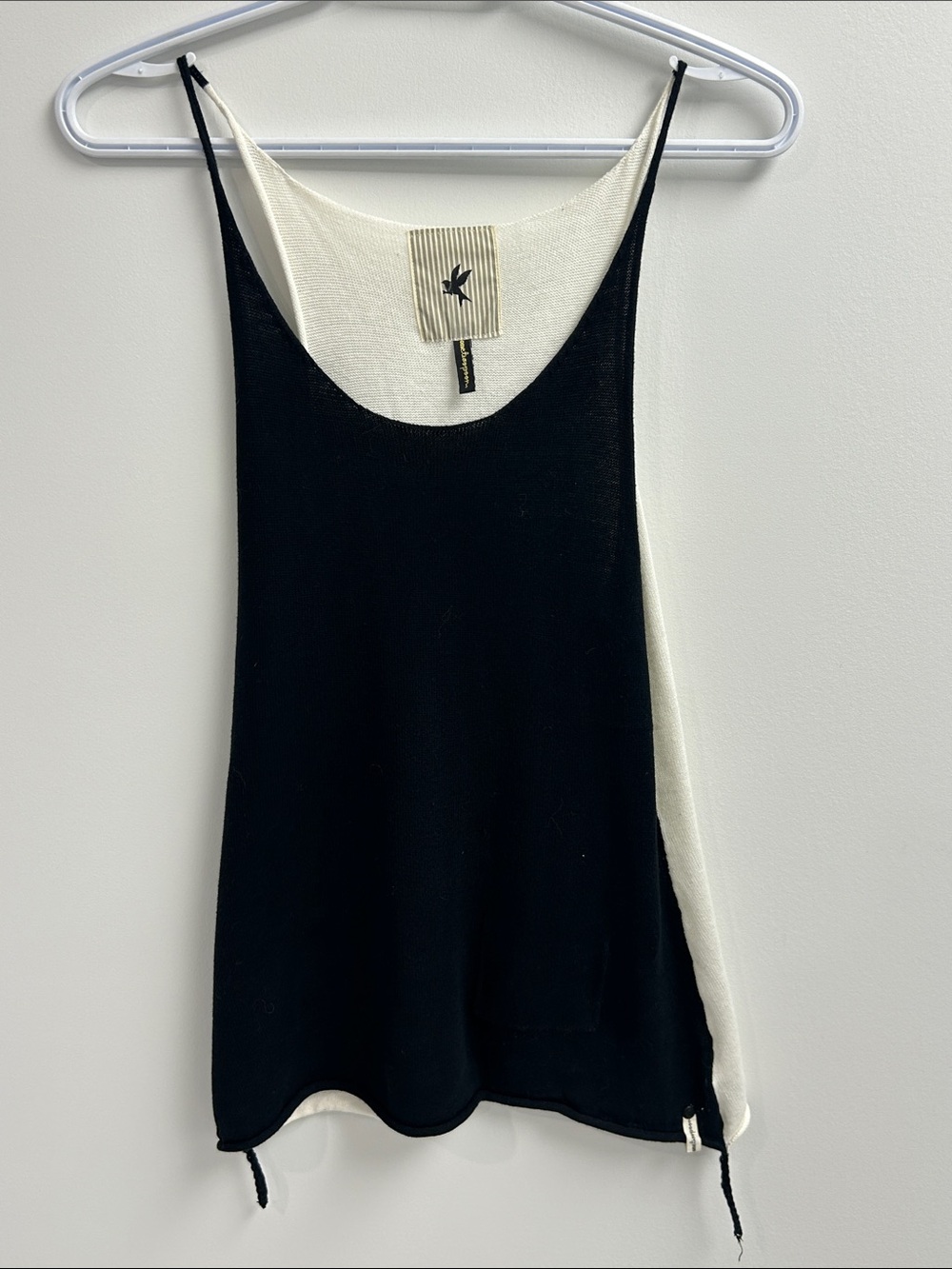 One Teaspoon Black and White Two-Tone Camisole